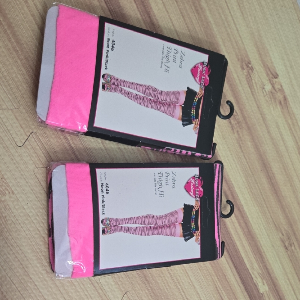 Pink and White Leg Warmers